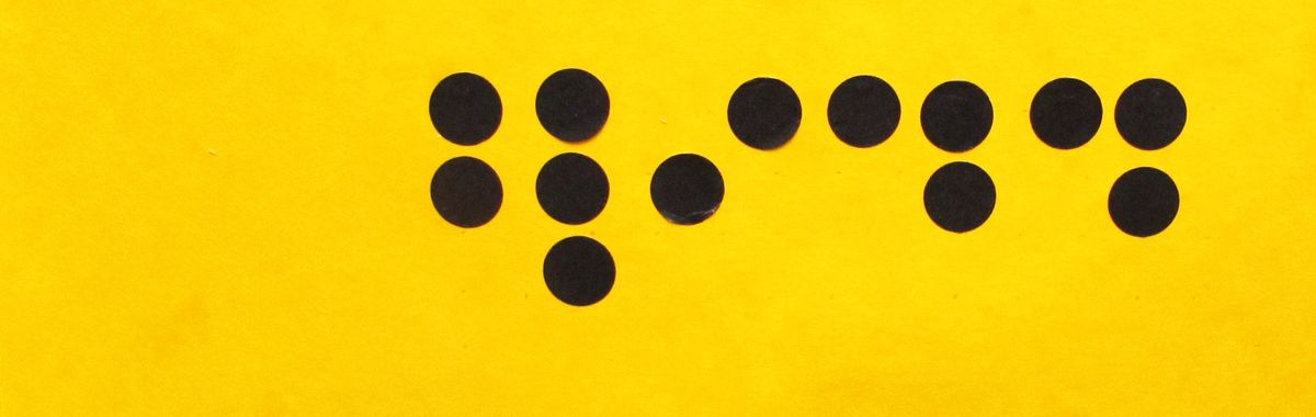 Yellow ribbon with black dots: Blindness is the topic of the Dialog Museum in Frankfurt.