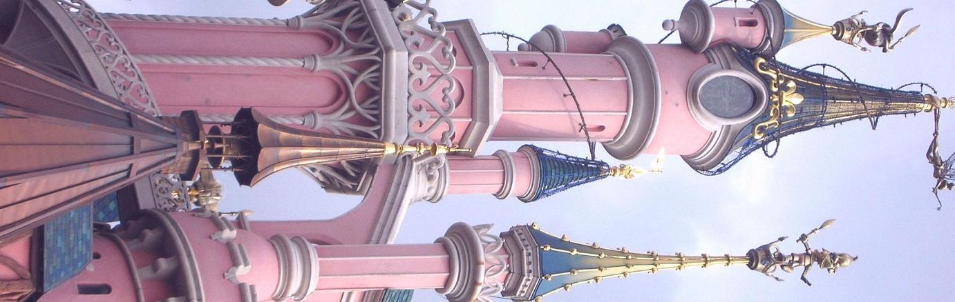 Pink for girls: Sleeping Beauty's castle at Disneyland Paris - excellent fairy-tale stuff.
