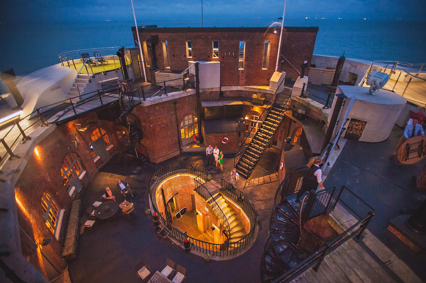 Spitbank Fort dunked in a romantic light.