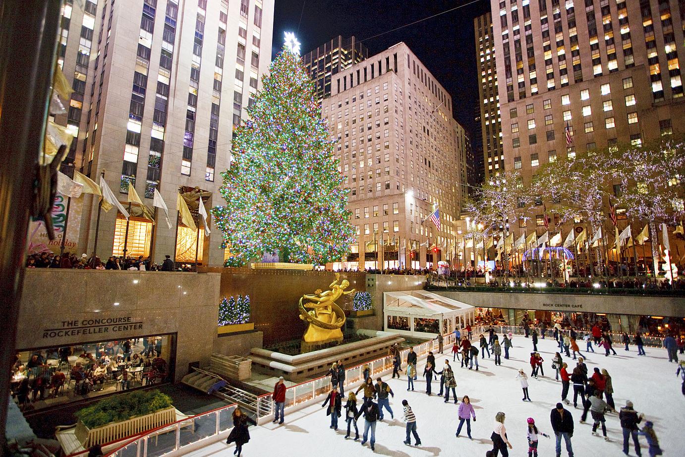 When the enormous Christmas tree is put up at the Rockefeller Center, tens of thousands will crowd the sidewalks for the event and hundreds of millions will watch it live across the continents. The Ice Rink at its feet could well be the most famous one on the globe. Photo credit: Will Steacy. 